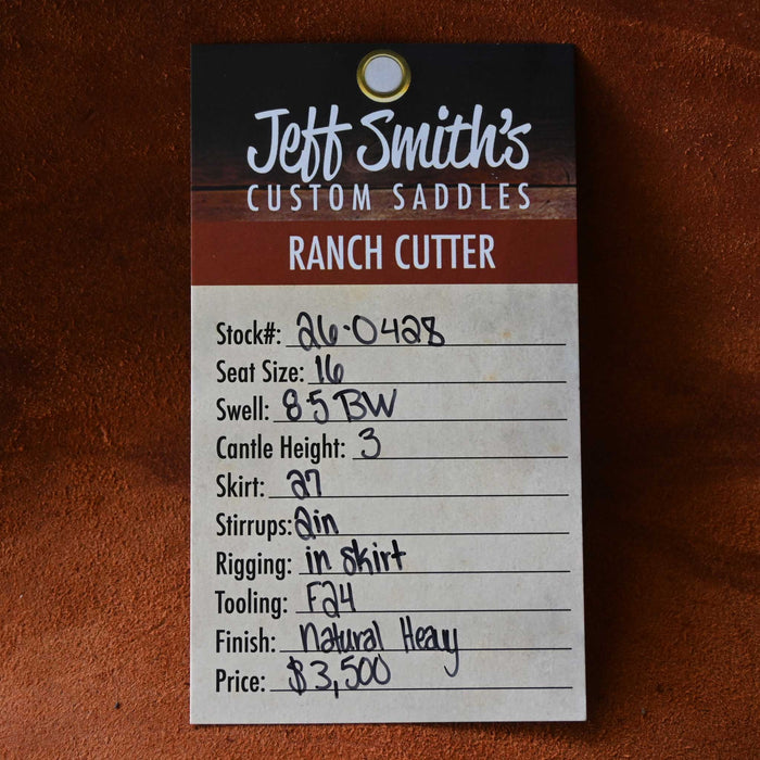 16" JEFF SMITH BUSTER WELCH RANCH CUTTER SADDLE Saddles - New Jeff Smith