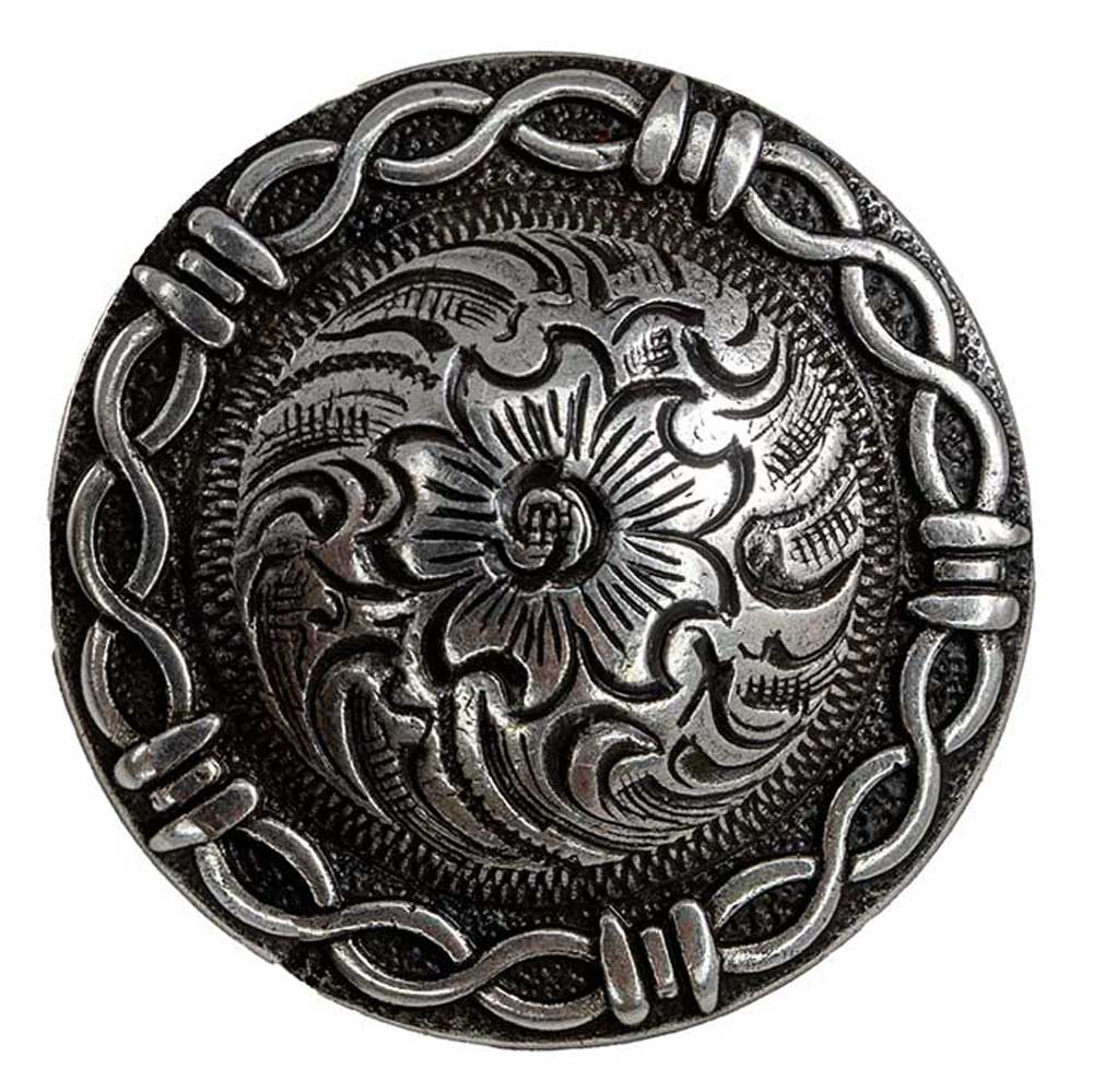 Floral Barbwire Concho Tack - Conchos & Hardware MISC