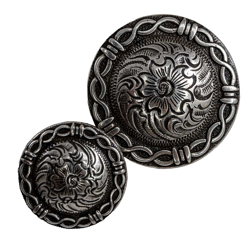 Floral Barbwire Concho Tack - Conchos & Hardware - Conchos MISC   