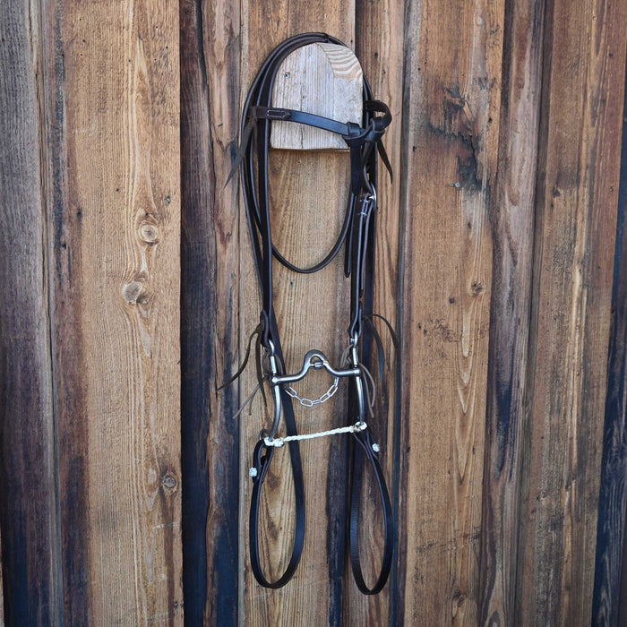 Kerry Kelley Silver Mounted 65 V-Port Bridle Rig w/Prickly S Leather