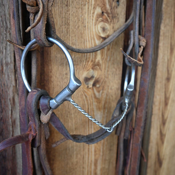 Reinsman D-Ring Twisted Wire Snaffle Bridle Rig w/Browband Tack - Rigs Reinsman