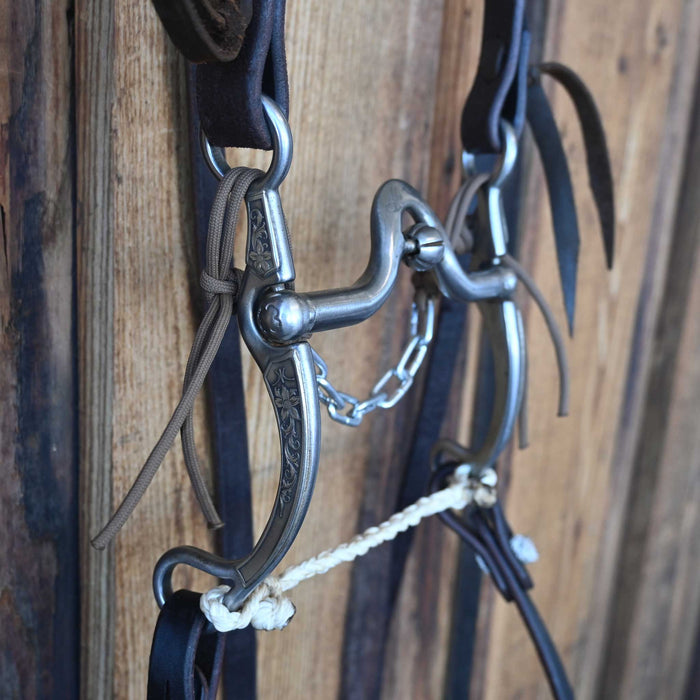 Kerry Kelley Silver Mounted 65 V-Port Bridle Rig w/Prickly S Leather