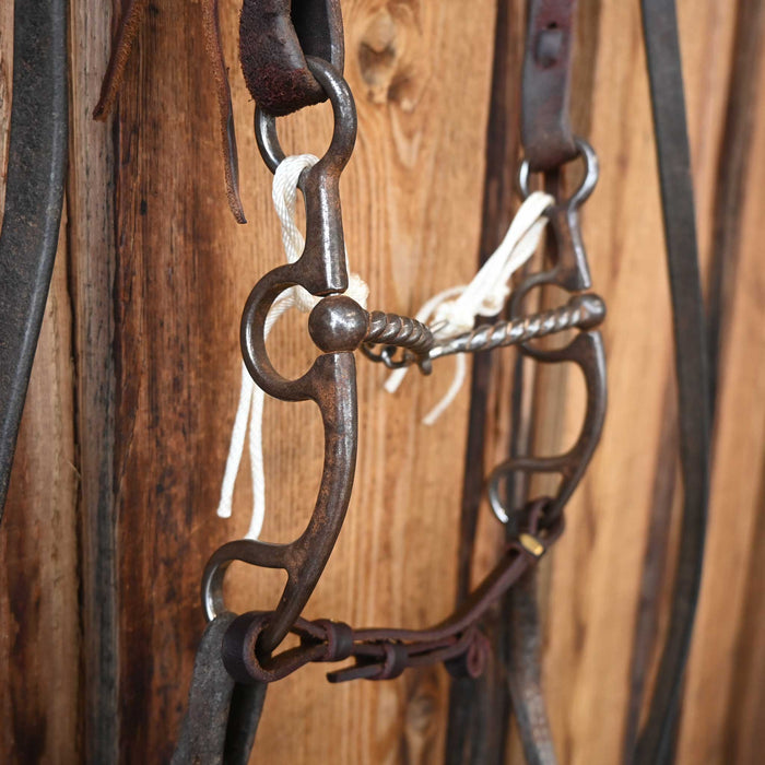 Kerry Kelley 50 Twisted Wire Snaffle Bridle Rig w/Split Ear Headstall