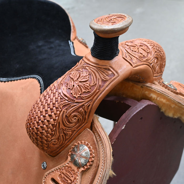 14.5" TESKEY'S ROPING SADDLE Saddles - New Teskey's Saddlery