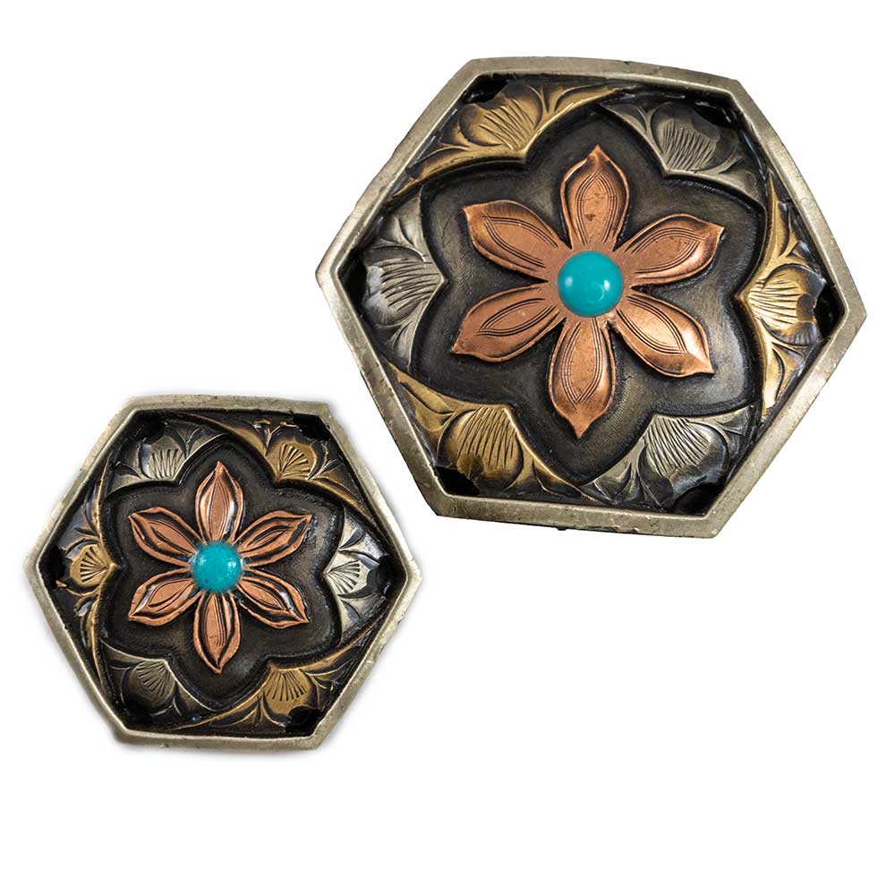 Copper Flower Concho Tack - Conchos & Hardware - Conchos MISC   