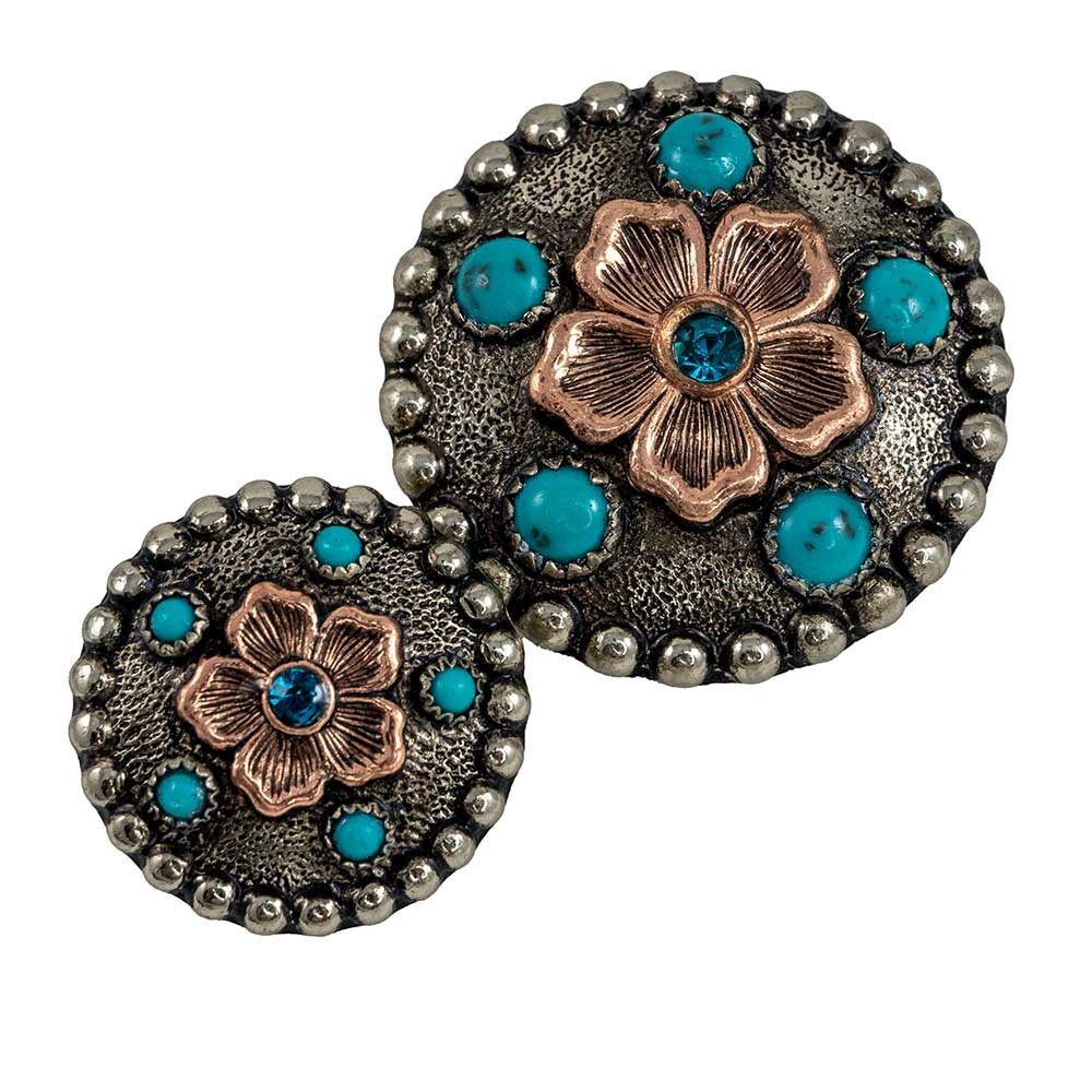 Rhinestone Flower Concho Tack - Conchos & Hardware MISC   