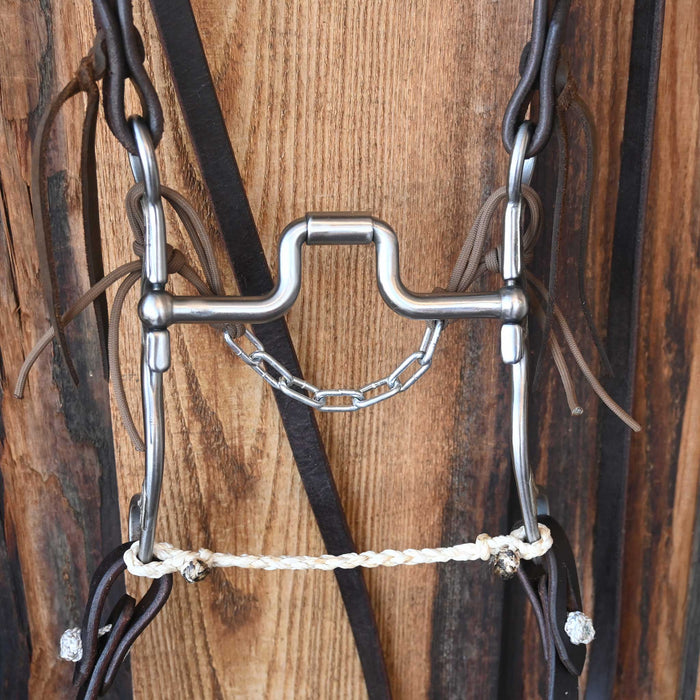 Kerry Kelley Silver Mounted 02S Hinge Port Bridle Rig w/Prickly S Leather