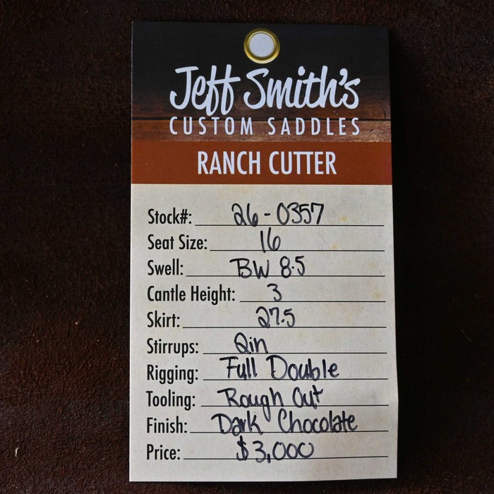 16" JEFF SMITH BUSTER WELCH RANCH CUTTER SADDLE Saddles - New Jeff Smith