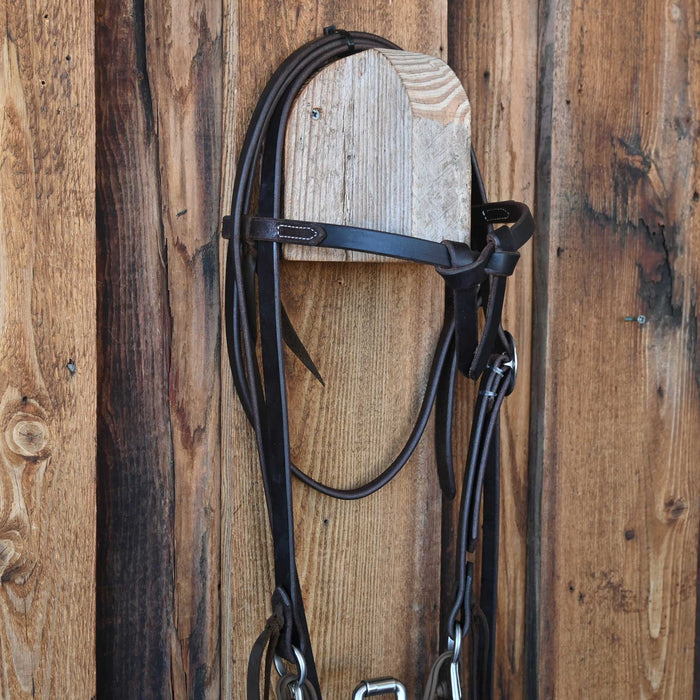 Kerry Kelley Silver Mounted 02S Hinge Port Bridle Rig w/Prickly S Leather