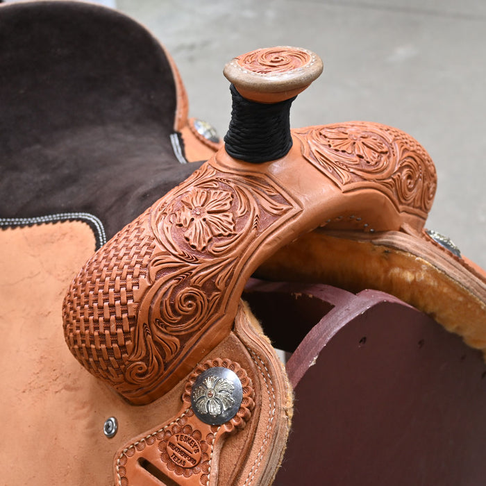 15" TESKEY'S ROPING SADDLE Saddles - New Teskey's Saddlery