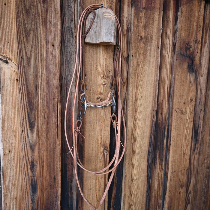 Slow Twist Snaffle Bridle Rig w/Single Ear Headstall