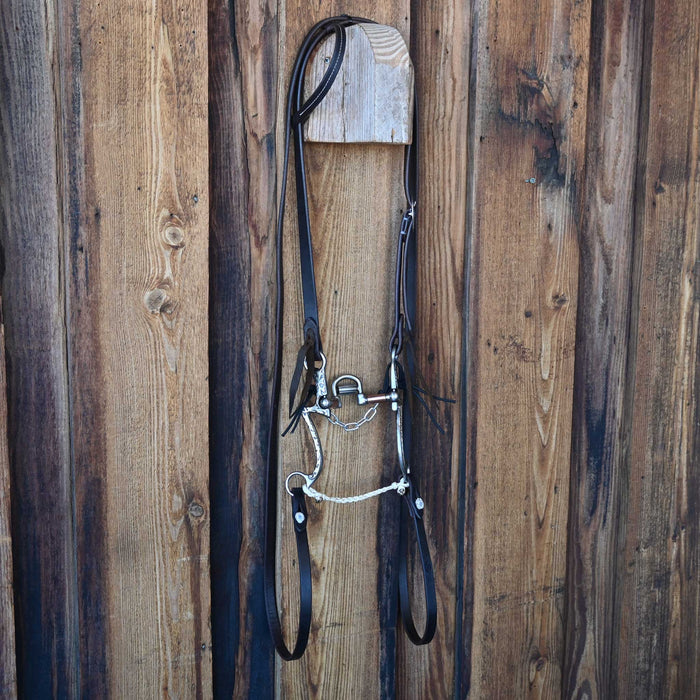 Kerry Kelley Silver Mounted 7 10 Correction Bridle Rig w/Prickly S Leather