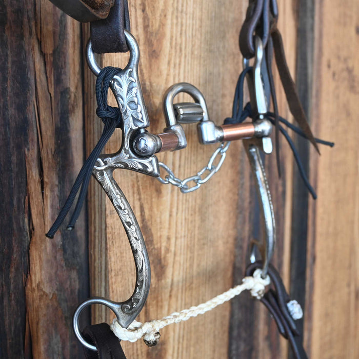 Kerry Kelley Silver Mounted 7 10 Correction Bridle Rig w/Prickly S Leather