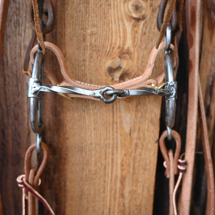 Slow Twist Snaffle Bridle Rig w/Single Ear Headstall