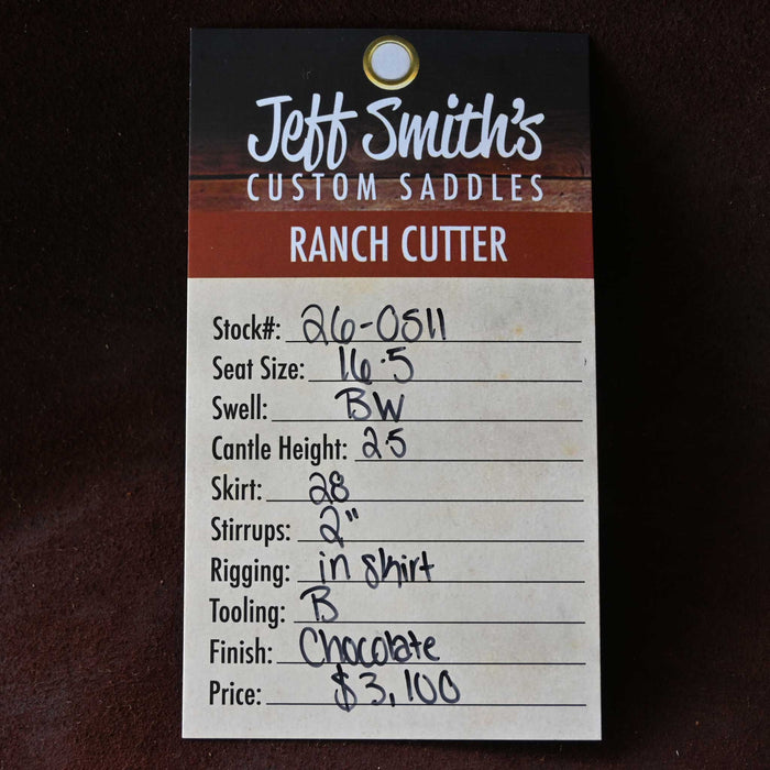 16.5" JEFF SMITH BUSTER WELCH RANCH CUTTER SADDLE Saddles - New Jeff Smith