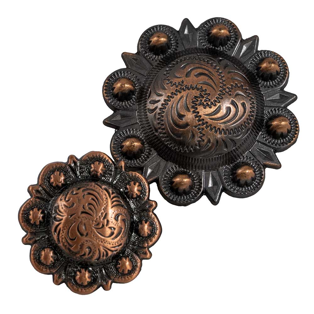 Rust Copper Berry Concho Tack - Conchos & Hardware MISC   