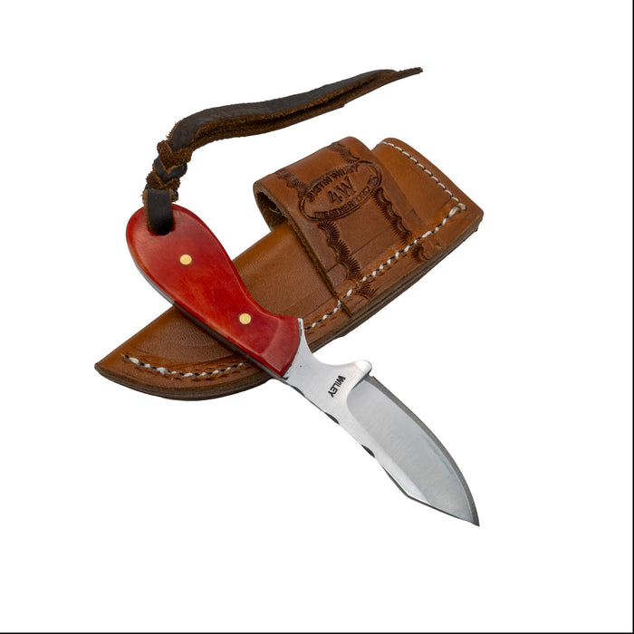 Justin Wiley Carbon Steel Handmade Red Handle Knife