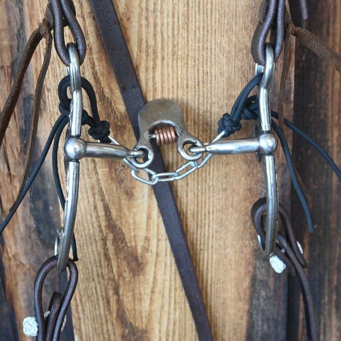 Kerry Kelley Silver Mounted 50 Floating Spoon Bridle Rig w/Prickly S Leather