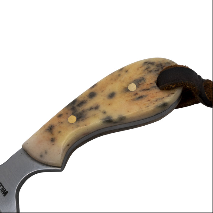 Justin Wiley 2" Carbon Steel Handmade Knife w/Leather Sheath