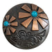 Copper Daisy with Turquoise Stone Tack - Conchos & Hardware MISC