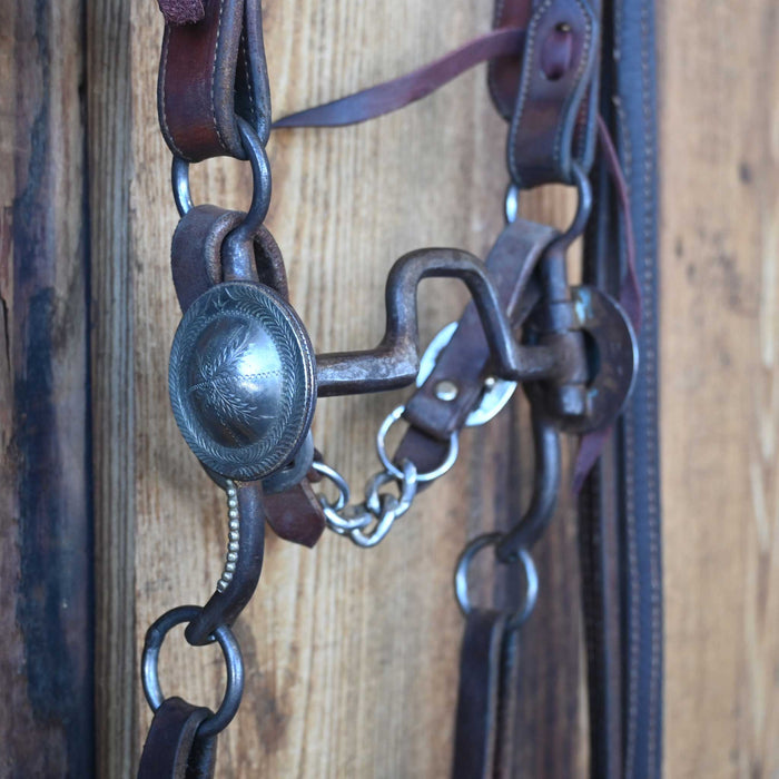 Pat Vaughn Square Port Bridle Rig w/Split Ear Headstall