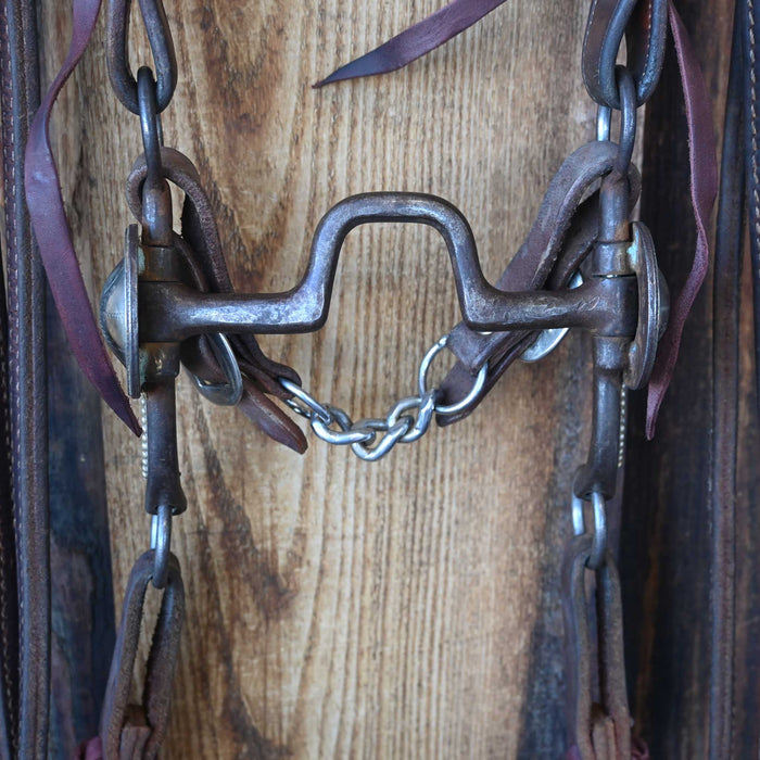 Pat Vaughn Square Port Bridle Rig w/Split Ear Headstall