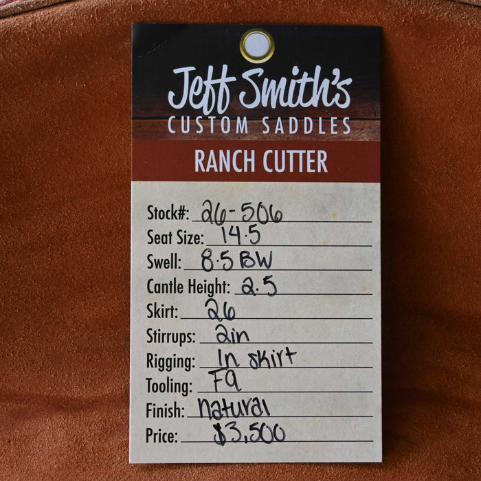 14.5" JEFF SMITH BUSTER WELCH RANCH CUTTER SADDLE