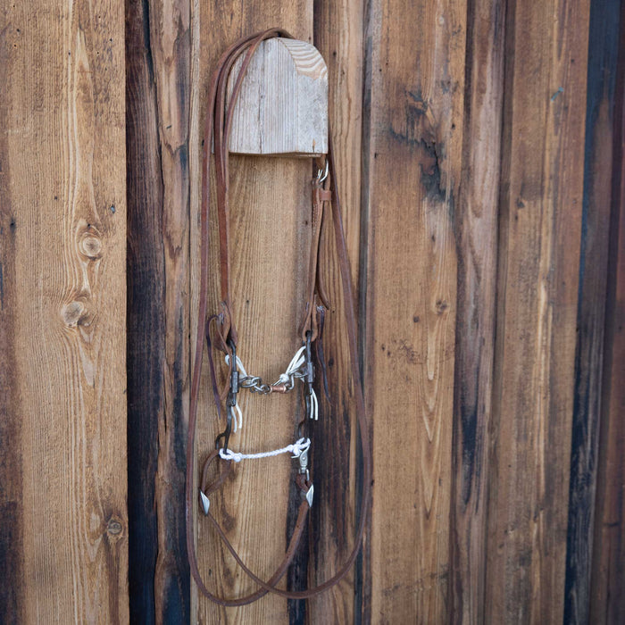 Copper 3pc Chain Bridle Rig w/Split Ear Headstall