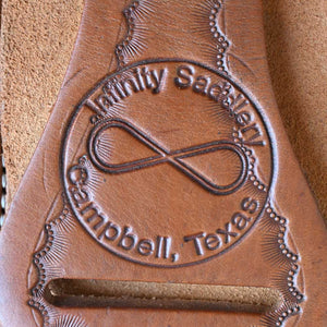 15" USED INFINITY TEAM ROPING SADDLE Saddles Infinity Saddlery