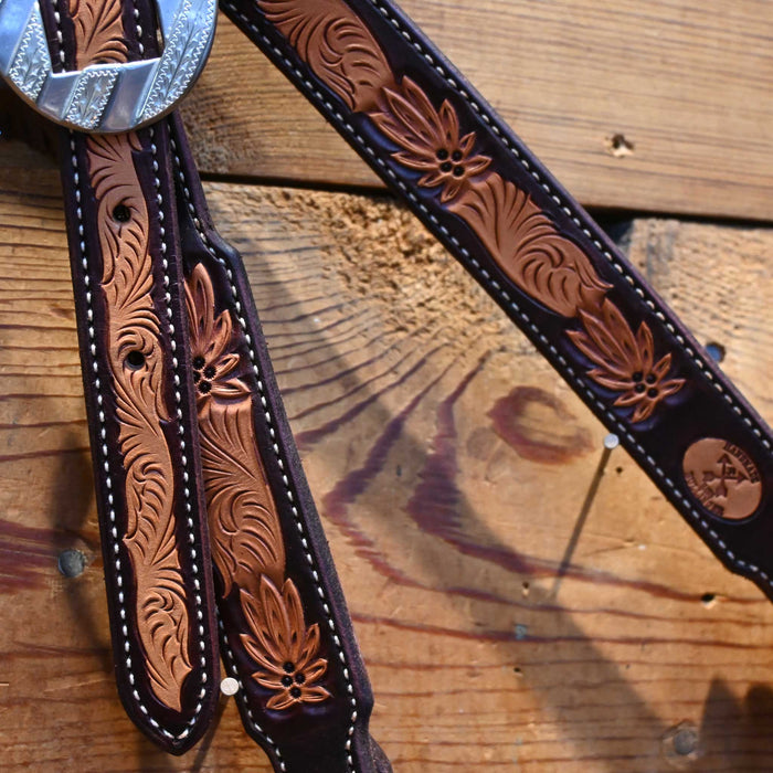 Ross Bullinger Two Tone Split Ear Headstall w/Wyatt Wells Buckle