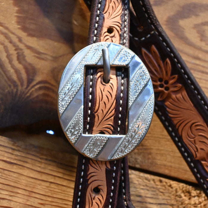 Ross Bullinger Two Tone Split Ear Headstall w/Wyatt Wells Buckle