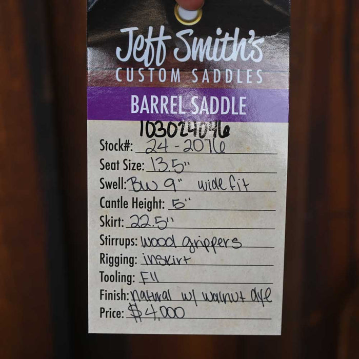 13.5" JEFF SMITH BARREL SADDLE Saddles - New Jeff Smith