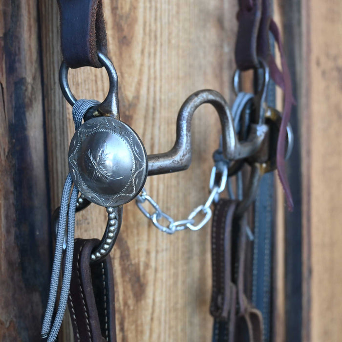 Pat Vaughn Solid Port Bridle Rig w/Split Ear Headstall