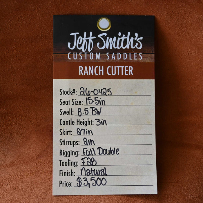 15.5"  JEFF SMITH BUSTER WELCH RANCH CUTTER SADDLE