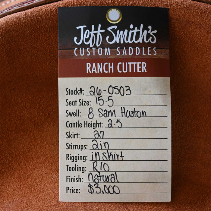15.5" JEFF SMITH SAM HOUSTON RANCH CUTTER SADDLE