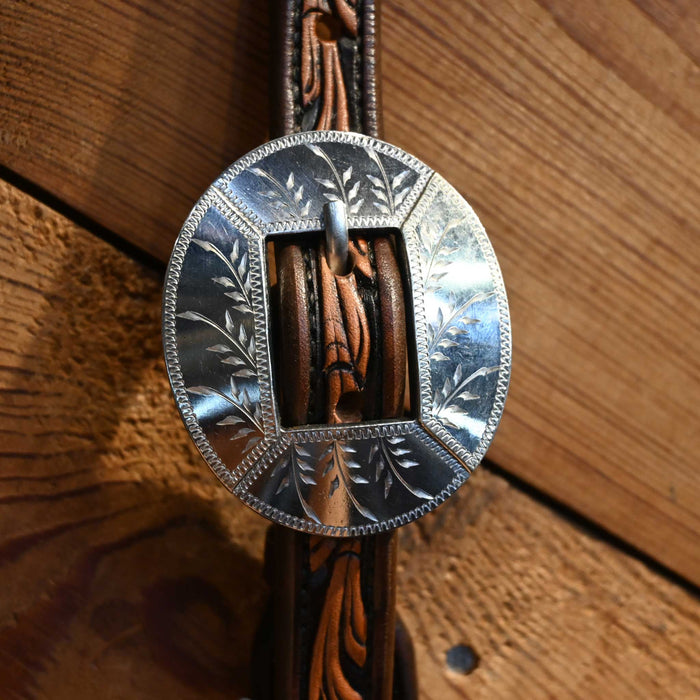 David Haslerig Single Ear Headstall w/Wayne Dollar Buckle
