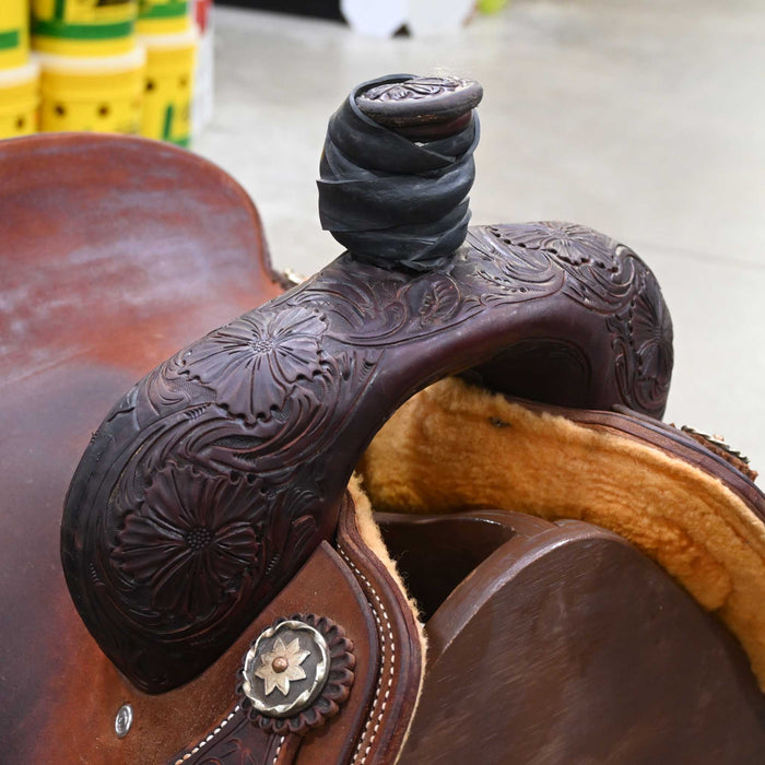 15.5" USED JEFF SMITH RANCH CUTTER SADDLE