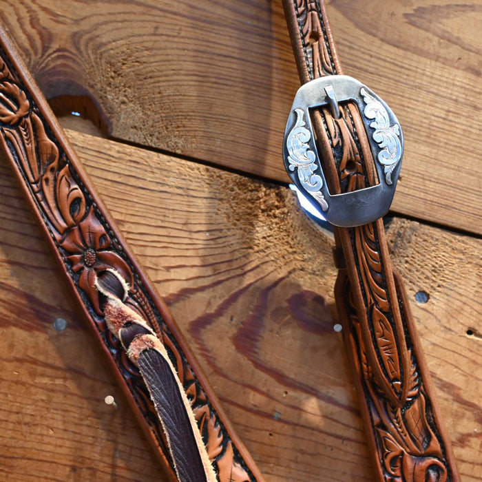 David Haslerig Split Ear Headstall w/Tittor Buckle