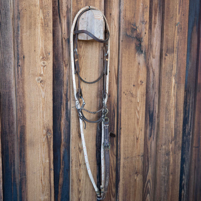 JD Morrow D-Ring Twisted Wire Snaffle Bridle Rig w/Browband Headstall
