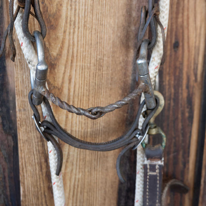 JD Morrow D-Ring Twisted Wire Snaffle Bridle Rig w/Browband Headstall