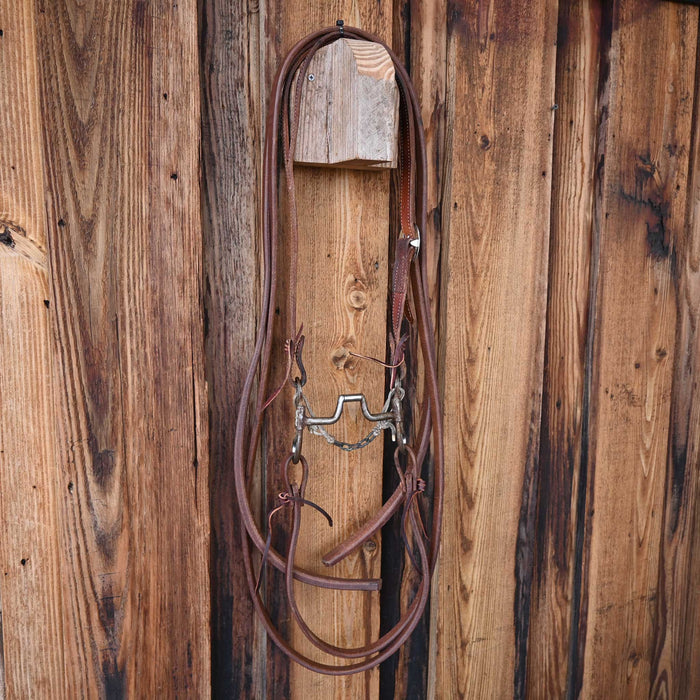 Cowpuncher Hinge Port Bridle Rig w/Split Ear Headstall