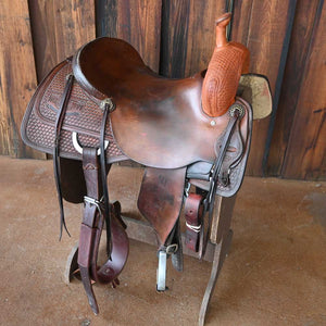 16.5" USED JEFF SMITH CUTTING SADDLE Saddles Jeff Smith