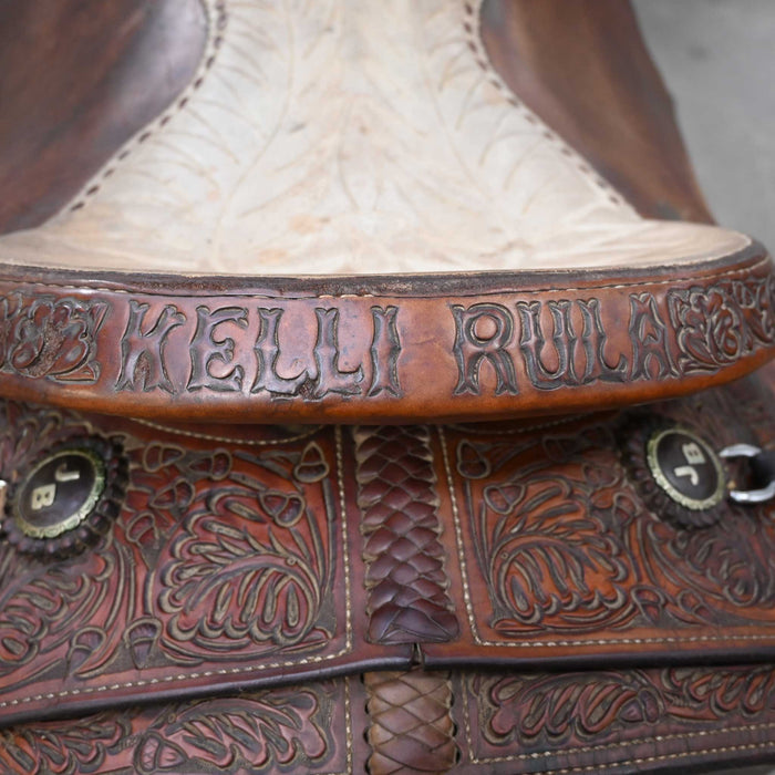 14" USED D.W BARNES TEAM ROPING SADDLE