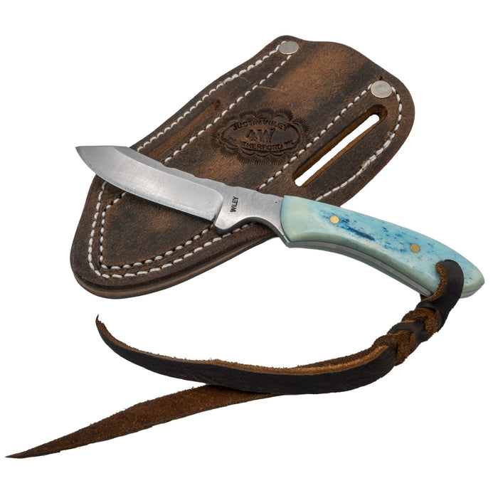 Justin Wiley Handmade Carbon Steel Blue Handle Knife