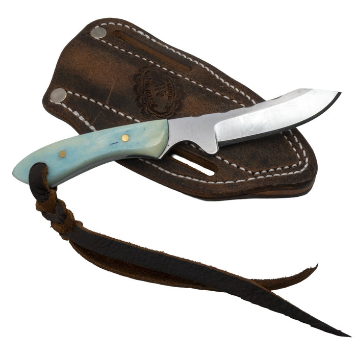 Justin Wiley Handmade Carbon Steel Blue Handle Knife