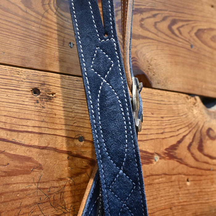 Navy Blue 3/4" Split Ear Headstall 523
