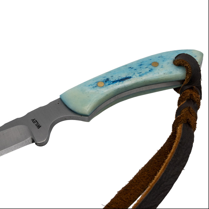 Justin Wiley Handmade Carbon Steel Blue Handle Knife