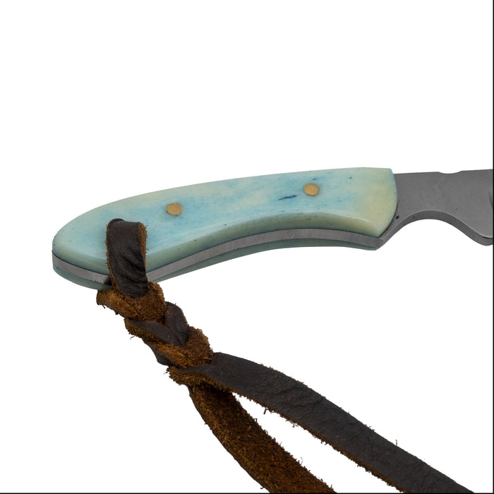 Justin Wiley Handmade Carbon Steel Blue Handle Knife