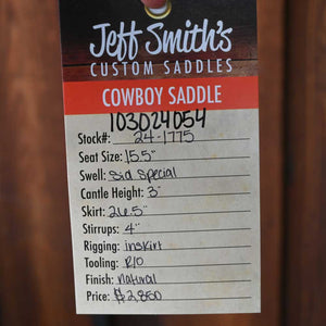 15.5" JEFF SMITH COWBOY SADDLE Saddles Jeff Smith   