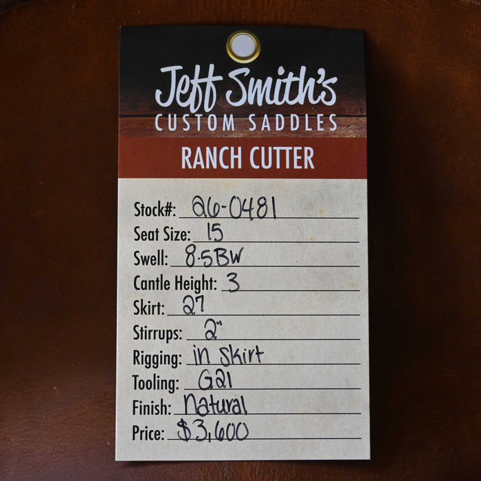15" JEFF SMITH BUSTER WELCH RANCH CUTTER SADDLE